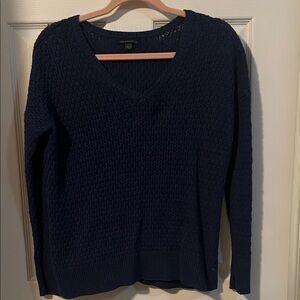 American Eagle Outfitters Deep Blue V-Neck Sweater